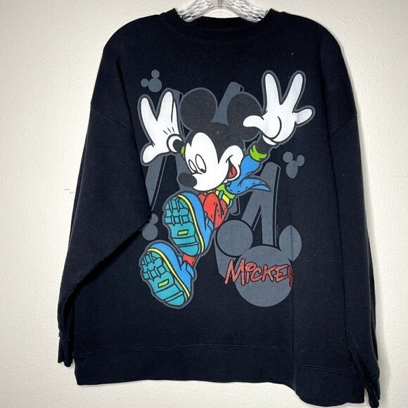 Vintage Mickey Unlimited Sweatshirt Retro Graphic Black Size Large/XL - Picture 1 of 7